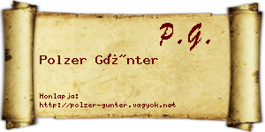 Polzer Günter névjegykártya